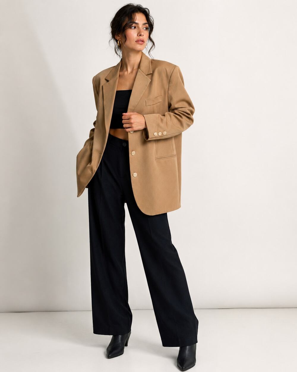 NWT Storets "Joan"  Padded Oversize Jacket Blazer | Beige | S/M